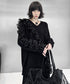 Ruffle Line Sweater & Skirt